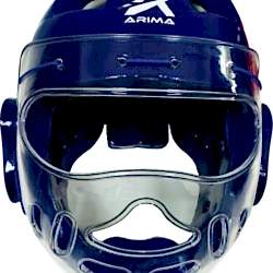 Arıma Taekwondo Camlı Kapalı Kask- Mavi