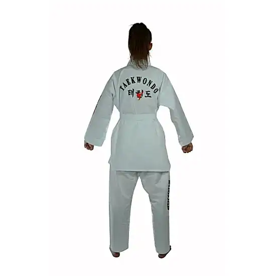 HAŞADO Taekwondo Beyaz Yaka Fitilli Acemi Elbise HAŞADO Taekwondo Beyaz Yaka Fitilli Acemi Elbise