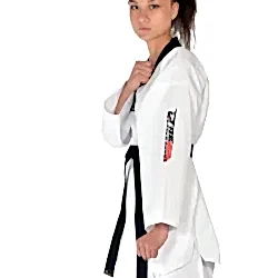 HAŞADO Fitilli Siyah Yaka Taekwondo Elbisesi